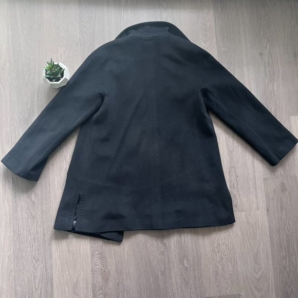 Ellen Tracy Black Wool Pea Coat - Picture 13 of 14